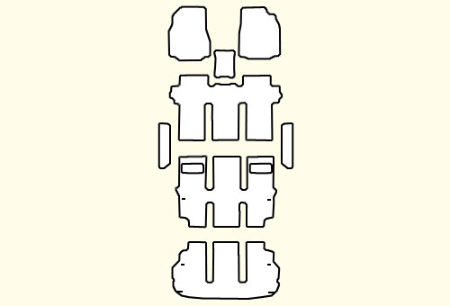 デリカD：5用フロアマット 1～3列目セット CV1W/CV2W/CV4W/CV5W Clazzio 車種別専用立体マット ラバータイプ